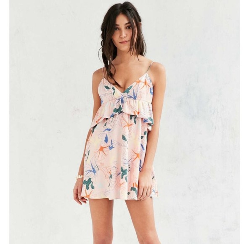 UO Heaven Ruffle Mini Dress